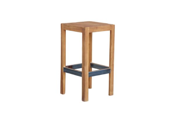 Picture of [FLOOR MODEL CLEARANCE] BALI Solid Teak Wood Outdoor Bar Stool 