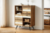 Picture of [FLOOR MODEL CLEARANCE]  LEAMAN 125x100cm Solid Acacia Wood Display Cabinet 