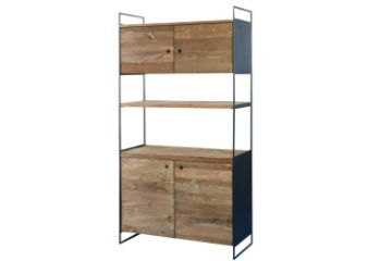 Picture of [FLOOR MODEL CLEARANCE] ELMORE Reclaimed Pine Wood Cabinet Shelf/Display Cabinet (190x100cm)