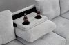 Picture of [FLOOR MODEL CLEARANCE]DEVON Fabric Sectional Sofa with Storage Ottoman (Grey) - Chaise Facing Right