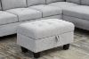 Picture of [FLOOR MODEL CLEARANCE]DEVON Fabric Sectional Sofa with Storage Ottoman (Grey) - Chaise Facing Right