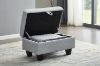 Picture of [FLOOR MODEL CLEARANCE]DEVON Fabric Sectional Sofa with Storage Ottoman (Grey) - Chaise Facing Right