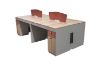 Picture of [FLOOR MODEL CLEARANCE] FOCUS 240 Office System 4-Seater Desk with Cabinets 