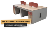 Picture of [FLOOR MODEL CLEARANCE] FOCUS 240 Office System 4-Seater Desk with Cabinets 