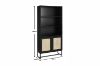 Picture of  [FLOOR MODEL CLEARANCE] SAILOR 168x80cm Bookshelf with Rattan Design (Black) 
