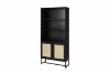Picture of  [FLOOR MODEL CLEARANCE] SAILOR 168x80cm Bookshelf with Rattan Design (Black) 