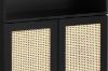 Picture of  [FLOOR MODEL CLEARANCE] SAILOR 168x80cm Bookshelf with Rattan Design (Black) 
