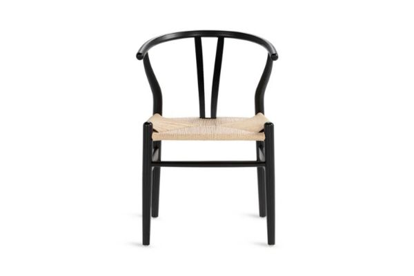 Picture of WISHBONE Solid Beech Wood Y Replica Chair (Black) - Each