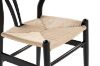 Picture of WISHBONE Solid Beech Wood Y Replica Chair (Black) - Each