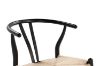 Picture of WISHBONE Solid Beech Wood Y Replica Chair (Black) - 2 Chairs in 1 Carton