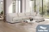 Picture of LONDON Feather-Filled Sectional Fabric Chaise Facing Right Sofa