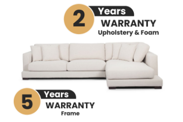 Picture of LONDON Feather-Filled Sectional Fabric Chaise Facing Right Sofa