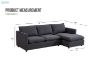 Picture of BENDON Fabric Sectional Chaise Facing Right Sofa (Dark Grey) - Water Resistant 