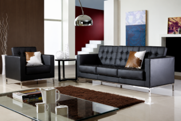 Picture of FLORENCE KNOLL Replica 1-Seater Sofa/Armchair in Italian Leather