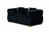 Picture of VEGAS 3/2/1 Seater Chesterfield Velvet Sofa Range (Black) 