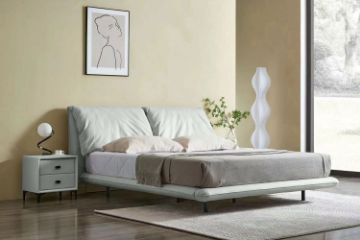 Picture of HOVER 3PC Bedroom Combo Set in Queen/Super King Size (Silver Grey)