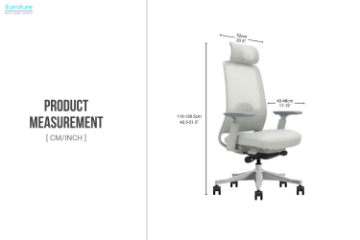 Picture of VEYRA Premium High Back Office Chair with Adjustable Headrest, Backrest & Lumbar Support, 3D Armrest and Seat Slider  