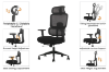 Picture of FLEXO Height Adjustable Mesh Office Chair with Footrest (Dark)