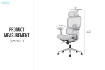 Picture of FLEXO Height Adjustable Mesh Seat Office Chair with Lumbar Support (Grey)