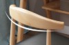Picture of HORN Solid Wood Frame Dining Chair with Black Cushion (Natural Color) - Each