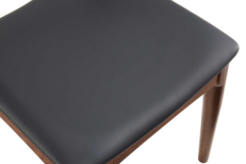 Picture of HORN Solid Wood Dining Chair with Black Cushion (Walnut) - Each