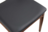 Picture of HORN Solid Wood Frame Dining Chair with Black Cushion (Walnut) - Each