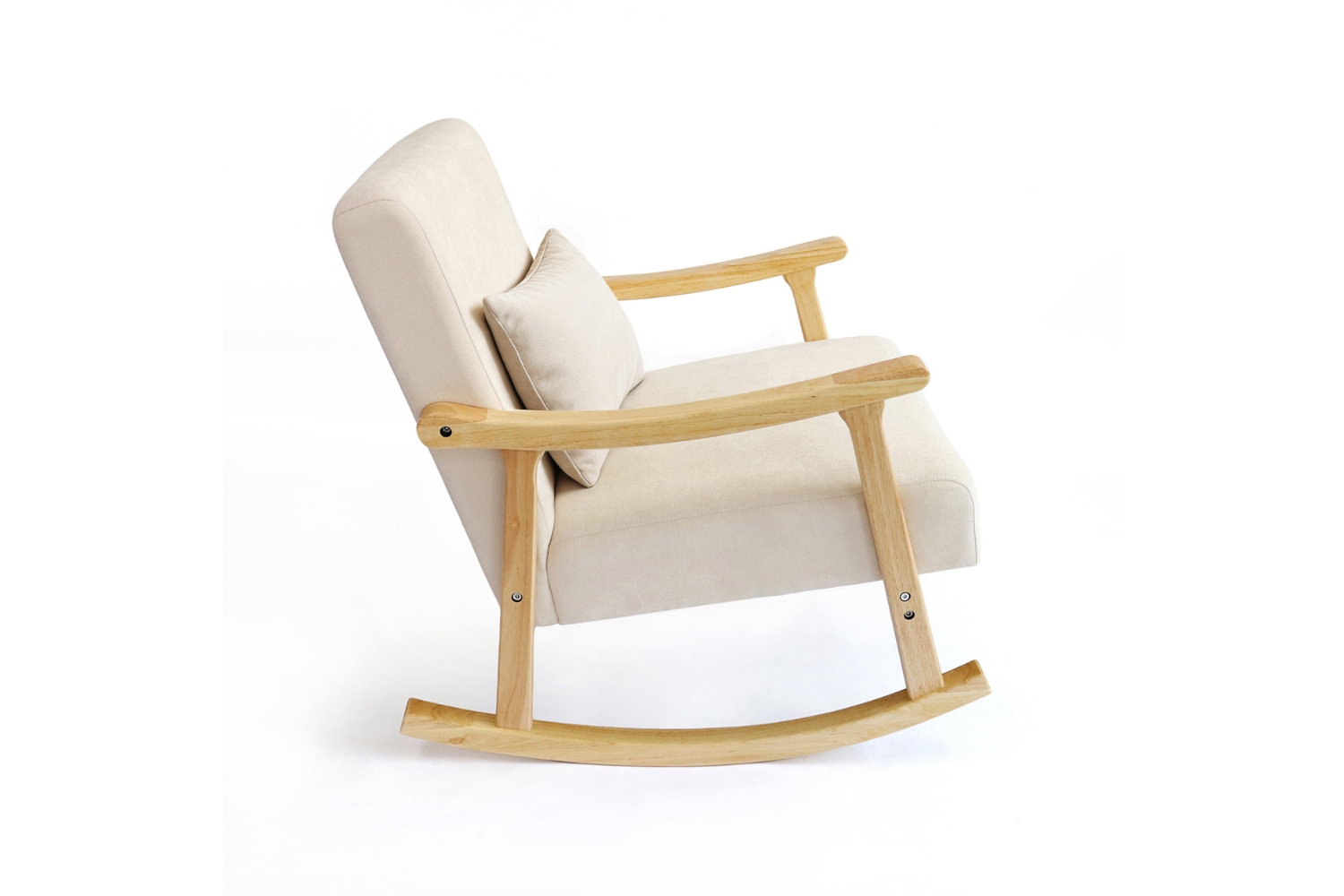 LULA Solid Wood Rocking Chair with Ottoman