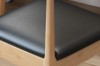 Picture of HORN Solid Wood Frame Dining Chair with Black Cushion (Natural Color) - Each