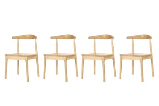 Picture of HORN Solid Wood Frame Dining Chair - 4 Chairs in 1 Carton