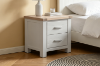 Picture of SICILY 2-Drawer Solid Wood with Ash Top Bedside Table 