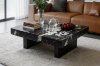 Picture of LUCIANO 100 Microcrystalline Stone Top Square Coffee Table (Dark)