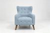 Picture of LUNORA Blue Accent 1 Seater Sofa/Armchair/Sofa Chair with Floral Outer Back