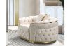 Picture of  [FLOOR MODEL CLEARANCE] PIEDMONT  1 Seater  Chesterfield Velvet Sofa (Beige)
