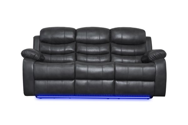 Picture of  [FLOOR MODEL CLEARANCE]  GAVIN 3 Seat with Drop Down Cup Holders & Wireless Charger Manual Reclining Sofa (3RRC) 