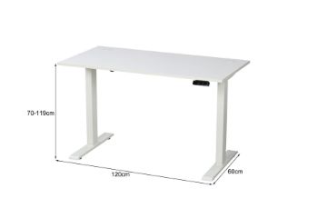 Picture of  [FLOOR MODEL CLEARANCE] UP1 120 TWIN MOTOR Electric Height Adjustable Standing Desk (White)