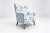 Picture of LUNORA Blue Accent 1 Seater Sofa/Armchair/Sofa Chair with Floral Inner Seat