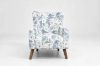 Picture of LUNORA Blue Accent 1 Seater Sofa/Armchair/Sofa Chair with Floral Inner Seat