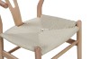 Picture of WISHBONE Solid Beech Wood Y Replica Chair (Natural Frame-Beige Seat) - 49x57x75