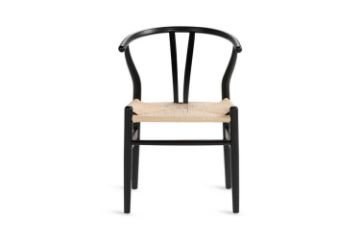 Picture of WISHBONE Solid Beech Wood Y Replica Chair (Black) - 49x57x75