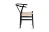 Picture of WISHBONE Solid Beech Wood Y Replica Chair (Black) - 49x57x75