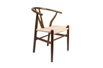 Picture of WISHBONE Solid Beech Wood Y Replica Chair (Walnut) - 49x57x75