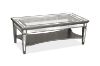 Picture of [FLOOR MODEL CLEARANCE] PALLIE Tempered Glass Top Segmented Mirror Coffee Table (122×61x47cm)