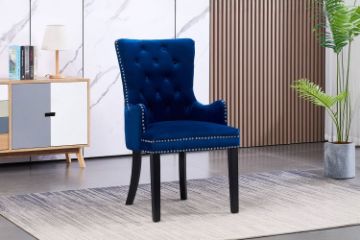 Picture of [FLOOR MODEL CLEARANCE]  HALMAR High Back Dining Chair (Blue)