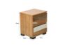 Picture of [FLOOR MODEL CLEARANCE]  LEAMAN 2-Drawer Solid Acacia Wood Bedside Table