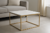 Picture of [FLOOR MODEL CLEARANCE]  AYDAN Square Marble Top Coffee Table
