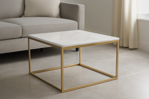 Picture of [FLOOR MODEL CLEARANCE]  AYDAN Square Marble Top Coffee Table