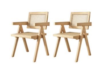 Picture of CHANDIGARH Solid Wood Replica Armchair (Natural)