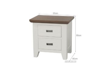 Picture of [FLOOR MODEL CLEARANCE]  CAROL 2-Drawer Solid Acacia Wood Bedside Table