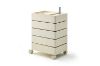 Picture of [FLOOR MODEL CLEARANCE] GALEN Rotating 5 Tier Utility Drawer Wheel Trolley - Off White 