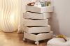 Picture of [FLOOR MODEL CLEARANCE] GALEN Rotating 5 Tier Utility Drawer Wheel Trolley - Off White 